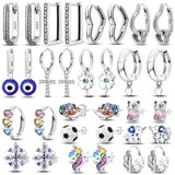 925 Sterling Silver Rabbit and Carrot Wedding Earrings