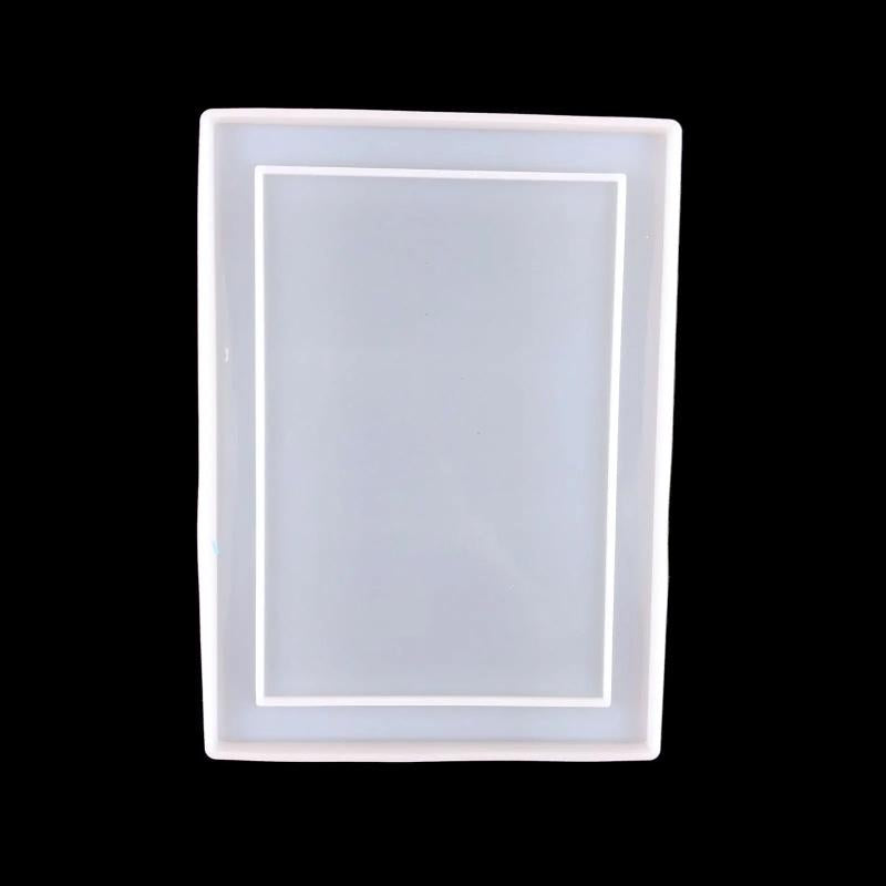 4PCS Square Oval Shapes Photo Frame Epoxy Mold DIY Craft Resin Decorative Mold
