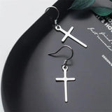 925 Silver Cross Dangle Earrings Wedding Party Jewelry Gift