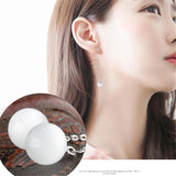Sterling Silver Crystal Ball Chain Earrings for Women Party