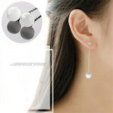 Sterling Silver Crystal Ball Chain Earrings for Women Party