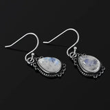 Moonstone 925 Silver Dangle Earrings Women Jewelry Gift