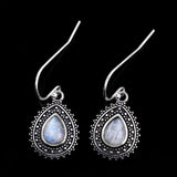 Moonstone Earrings 925 Silver Pendant Vintage Fine Jewelry