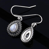 Moonstone Earrings 925 Silver Pendant Vintage Fine Jewelry