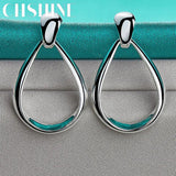925 Silver Water Drop Earrings for Banquet Party