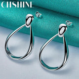 925 Silver Water Drop Earrings for Banquet Party