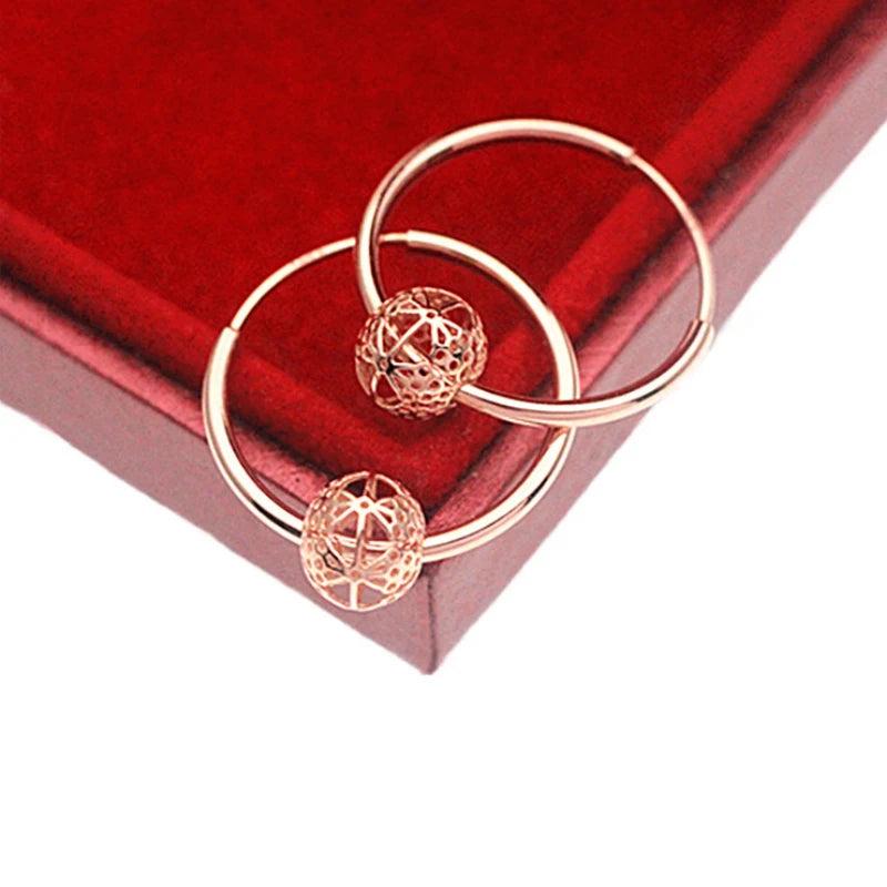 Purple Hoop Earrings for Women Geometric Hollow Jewelry