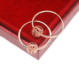 Purple Hoop Earrings for Women Geometric Hollow Jewelry