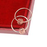 Purple Hoop Earrings for Women Geometric Hollow Jewelry