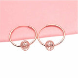 Purple Hoop Earrings for Women Geometric Hollow Jewelry