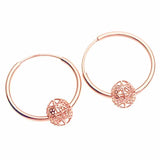 Purple Hoop Earrings for Women Geometric Hollow Jewelry