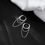 925 Silver Zircon Inlaid Hoop Earrings for Women