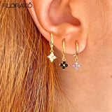 Colorful Zircon Pendant Earrings 18K Wedding Jewelry