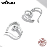 925 Silver Heart Dangle Earrings Birthday Jewelry FIE1333