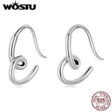 925 Silver Heart Dangle Earrings Birthday Jewelry FIE1333