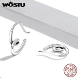 925 Silver Heart Dangle Earrings Birthday Jewelry FIE1333