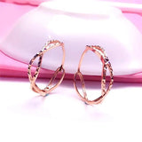 14K Rose Gold Plated Geometric Earrings for Women