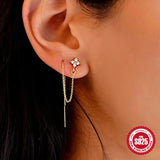 Zircon Long Tassel Earring Wedding Pendant Earrings Jewelry