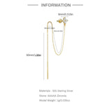 Zircon Long Tassel Earring Wedding Pendant Earrings Jewelry