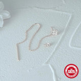 Zircon Long Tassel Earring Wedding Pendant Earrings Jewelry