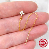 Zircon Long Tassel Earring Wedding Pendant Earrings Jewelry