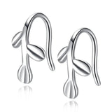 925 Silver Leaf Earring Studs for Women Jewelry Couples