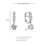 Minimalist Circle Eardrop Silver 925 For Women High Earrings Zircon Trending