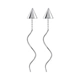 Trustdavis 925 Silver Paper Airplane Linked Ear Line Wedding Jewelry DS661