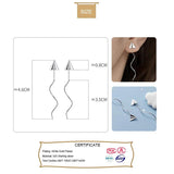 Trustdavis 925 Silver Paper Airplane Linked Ear Line Wedding Jewelry DS661