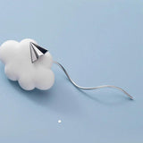 Trustdavis 925 Silver Paper Airplane Linked Ear Line Wedding Jewelry DS661