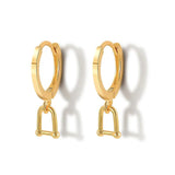 925 Silver CZ Dangle Drop Earrings Women Piercing Huggie Jewelry