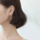 925 Sterling Silver Ear Clip Line Earrings for Women DS1377