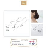 925 Sterling Silver Ear Clip Line Earrings for Women DS1377