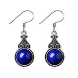 S925 Silver Lapis Lazuli Drop Earrings