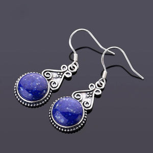 S925 Silver Lapis Lazuli Drop Earrings