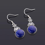 S925 Silver Lapis Lazuli Drop Earrings