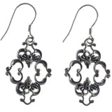 Thai Silver Geometric Texture Ethnic Earrings for Women