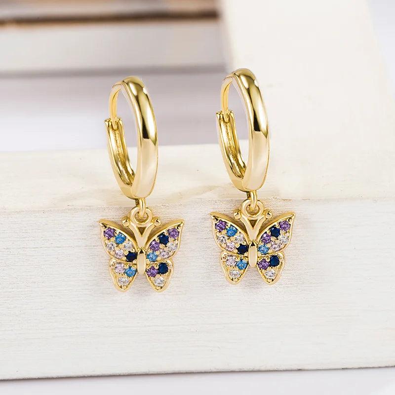 14K Natural Diamond Earring for Women Aros Oreja Pure 14K Diamond