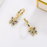 14K Natural Diamond Earring for Women Aros Oreja Pure 14K Diamond