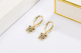 14K Natural Diamond Earring for Women Aros Oreja Pure 14K Diamond