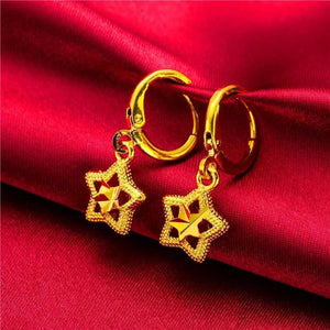 14K Flower Stud Earrings for Women Mother Wedding Jewelry