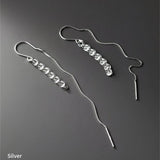 S999 Silver Tassel Ear Line Earrings for Women Lady