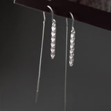 S999 Silver Tassel Ear Line Earrings for Women Lady