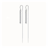 S999 Silver Tassel Ear Line Earrings for Women Lady