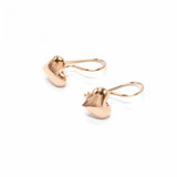 14K Rose Gold Heart Shaped Earrings for Women