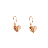 14K Rose Gold Heart Shaped Earrings for Women