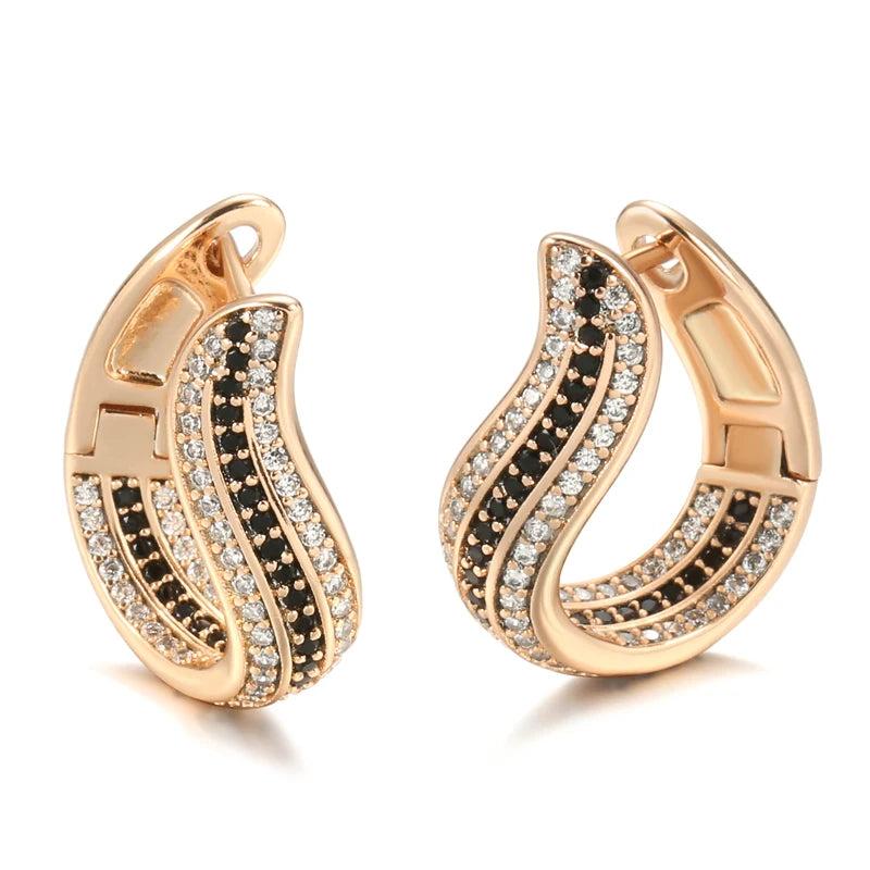 Geometric Zircon Women's Drop Earrings 585