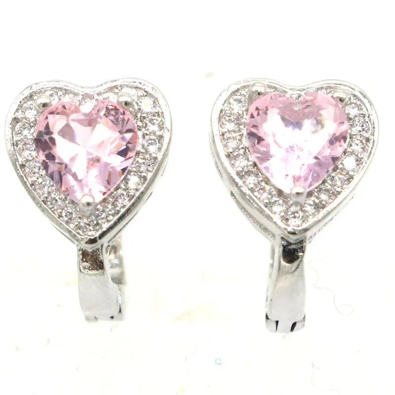 Charming Pink Kunzite Wedding Earrings