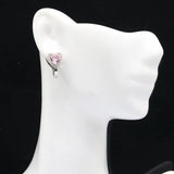 Charming Pink Kunzite Wedding Earrings