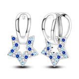 Sterling Silver Moon & Star Long Drop Earrings for Women - Christmas Gift